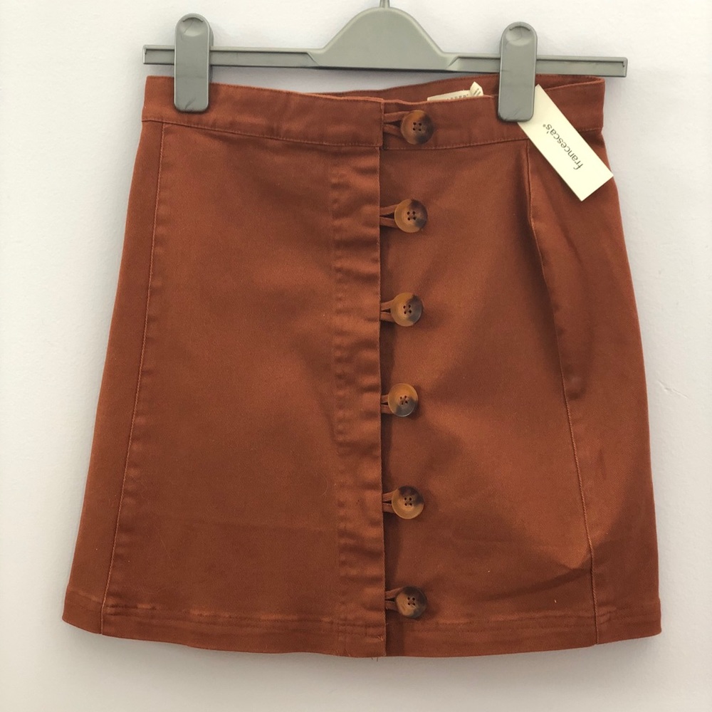 Brown button up skirt